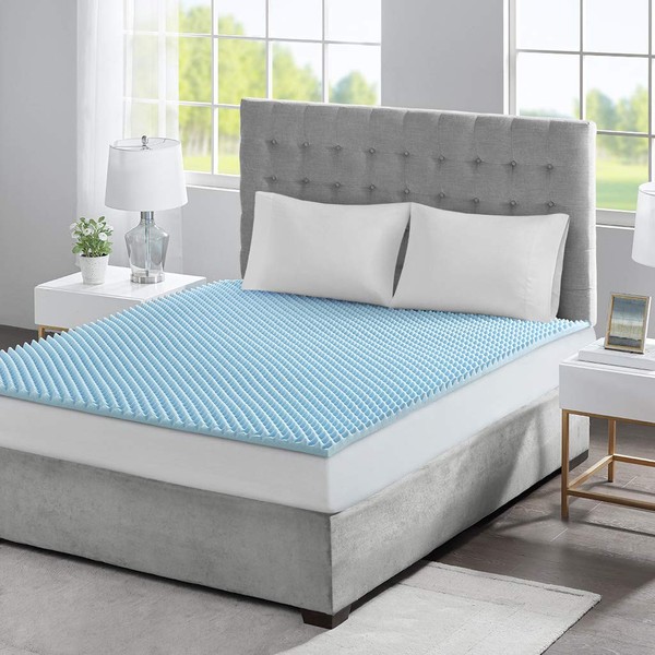 All Season Reversible Gel Memory Foam Mattress Topper for Cooling