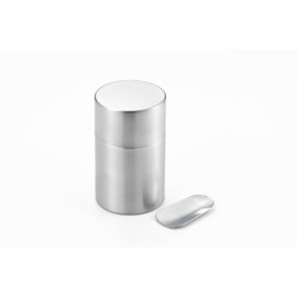 Yoshikawa 2612400 YJ3343 Stainless Steel Tea Canister, Large, 13.5 fl oz (400 ml), Includes Tea Spoon, Made in Japan, Tsubame Sanjo Gogi