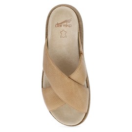 Dansko Bridget Platform Slide Sandal for Women - Memory Foam and Suede Wrapped Footbed for an Extra Plush Comfort and Support Honey 11.5-12 M US