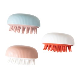 Anneome 3Pcs Shampoo Brush Hair Cleaning Scalp Massager for Adults Ergonomic Design Comfortable Grip for All Hair Types Includes Brushes