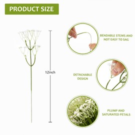 80 Pcs Babys Breath Artificial Flowers,White Fake Baby Breath Flowers，Real Touch Faux Flowers Gypsophila for Wedding Party Bouquet Floral Arrangement Home Decor (80)