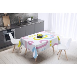 Le Jardin du Lin Kitchen Decoration, Tablecloth, 140 cm x 140 cm, Designed and Manufactured in Turkey