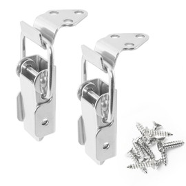 ITROLLE 2PCS Spring Loaded Toggle Lock Clasp Buckle Latch Tool Box Hasps 304 Stainless Steel Tool Box Hood Locks Latches 90 Degree Right Angle Latch