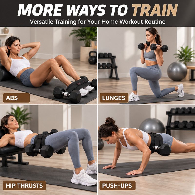 Weighted Hip Belt for Dumbbell Training – Adjustable Nylon Workout