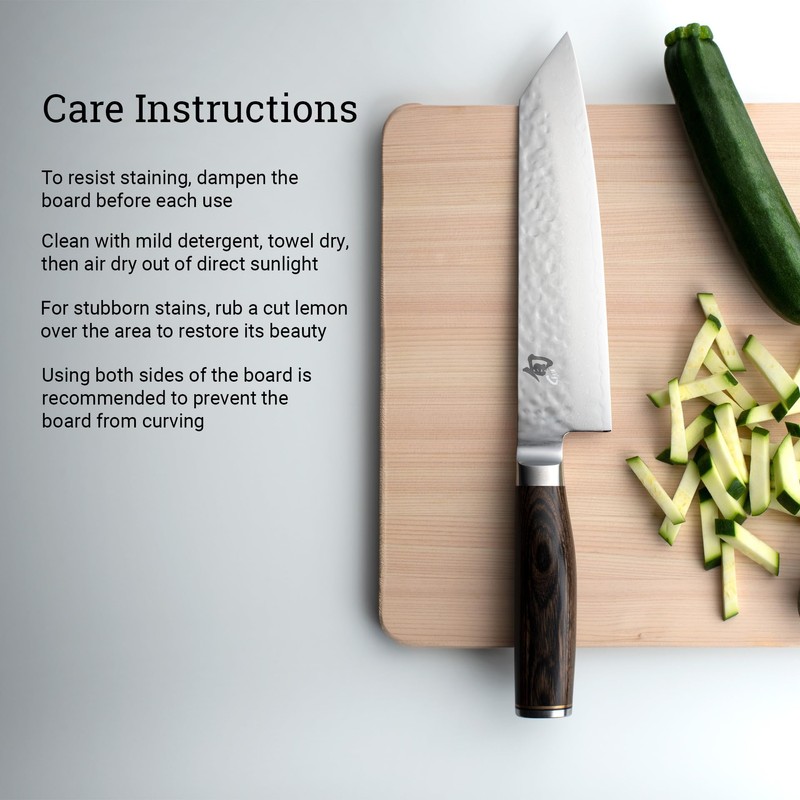 Shun Hinoki Cutting Board - Medium - 15.75" x 10.75"