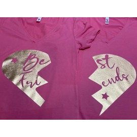 Conchi Designs Set Of 2 Matching Shirts Valentines BFF Best Friend  Partner In Crime All Sizes