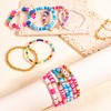 MEDOJO Friendship Bracelets Set Colorful White Gold Smile Heart Star