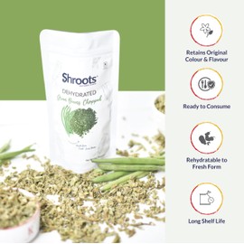 SHROOTS Dehydrated Chopped Green Beans Flakes Pure Vegetarian Gluten-Free No Added Salt Easy Cooking Machine Dry French Bean with Natural Aroma Perfect for Salads or Everyday Meals 1.76 oz, Pack of 1
