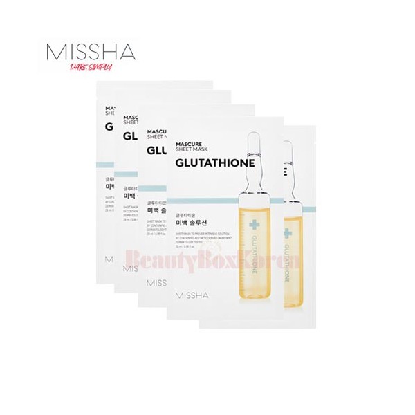 ABLEC&C MISSHA Mascure Sheet Mask 28ml*10ea, Type:Glutathione