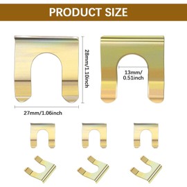 15 Pieces Brake Line Clips, Auto U Shape Metal Brake Line Clips Brake Line Retainer Brake Hose Bracket Replacement Hose Retaining Clip Brake Hose Lock for Cars Trucks Motorcycles