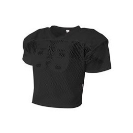 Adult Black Medium Football Poly/Mesh All Porthole Practice Jersey