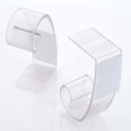 TABLECLOTHSFACTORY 12 PCS Adjustable Clear Plastic Large Table Skirt Clips For Wedding Party Event Decoration - 3"