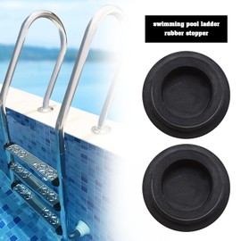 Be In Your Mind Pack of 2 Pool Ladder Rubber Buffer 39 mm Ladder Stopper Bumper Protection Cushion Buffer Protection Plugs for 42 mm Ladder Diameter Black