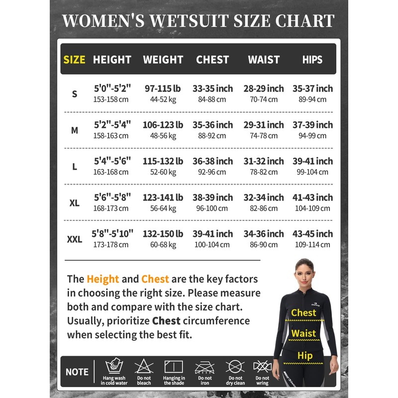 Owntop Women's Wetsuit Top Jacket - 2 mm Neoprene Long