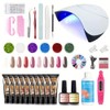 Finger Secret Poly Nail Gel Kit with Nail Lamp (Poly-10C,