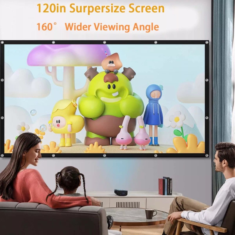 StarFly Pantalla De Proyector De 120in 16: 9 Hd 4k