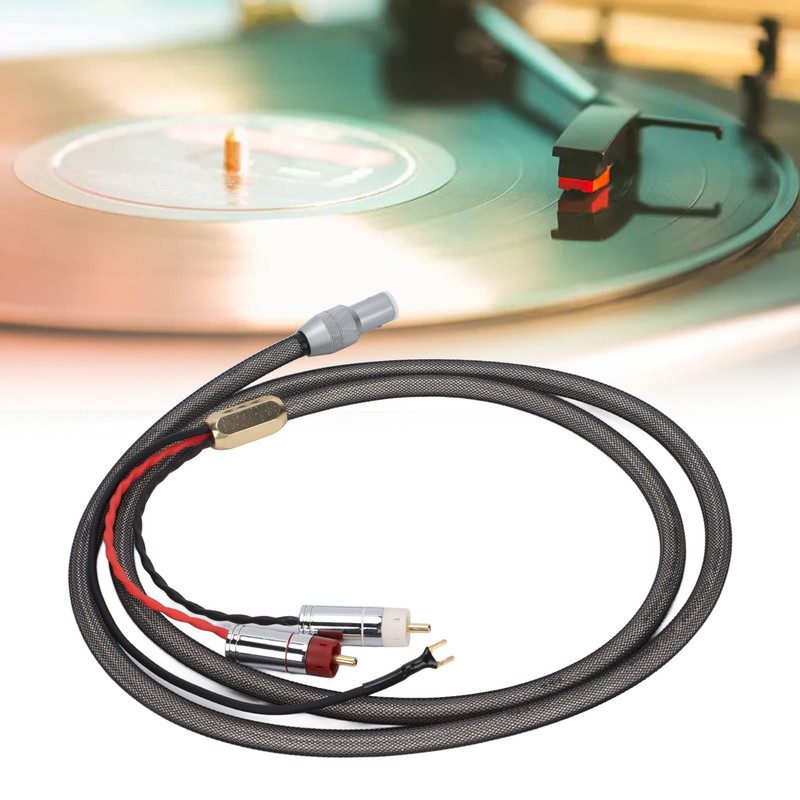 Xangsane XS‑0609 Vinyl Tonearm Cable Silver Plated Vinyl LP RCA