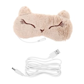 Baluue Heated Sleep Eye Mask Blindfold Usb Thermostatic Eye Cover Light Blocking Blindfold Shading Patch for Travel Home Hotel