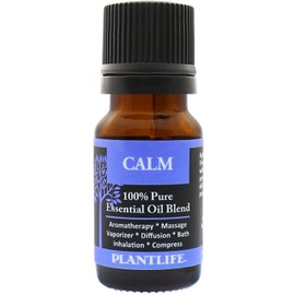 Plantlife Plantlife Calm Aromatherapy Essential Oil Blend - Straight from The Plant 100% Pure Therapeutic Grade - No Additives or Fillers - Made in California 10 ml