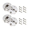 eMagTech 2 Pieces Semicircular Hinges with Fixing Screws 90 Degree