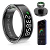 AMOVAN Smart Ring with LED Display Screen Health Tracker and
