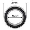 sourcing map S6802-2RS Deep Groove Ball Bearings 15mm x 24mm