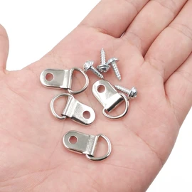Comdox D Ring Picture Hangers 100-Pack Pro Quality Heavy Duty Picture Hooks with Screws, Picture Frame Hardware