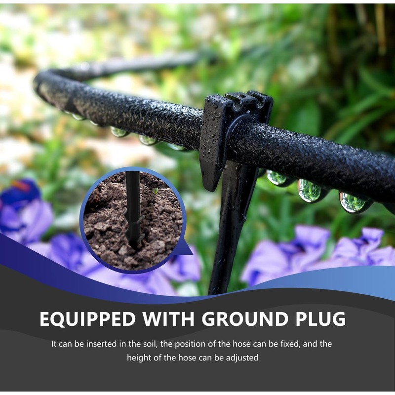 Soaker Hose 100 FT for Garden Beds, 1/2’’ Rubber Garden