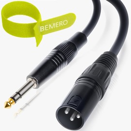 BEMERO Line Cable XLRm to 6.3 Jack, TRS, 1.5 m, Balanced, 3 Pin, Black