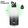 Konokyo Insulated Water Bottle with Straw,87 oz 3 Lids Water