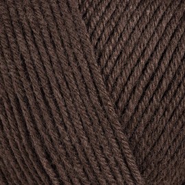 Estako Happy Cotton, 60% Cotton 40% Acrylic Yarn, Soft, Fine/Sport (2) for Crochet and Knitting 1.76 Oz (50g) / 180 Yrds (165m) (4410 - Brown)