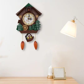 Cuckoo Clock Decorative Clock, Traditional Chalet Tabletop Wall Sound Cuckoo Clock Tree House Clock for Bedroom Living Room School Office Decoration