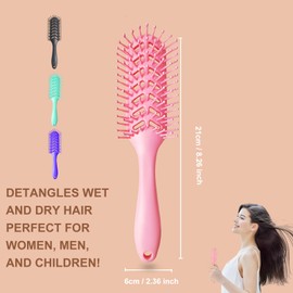 kuwa Detangling Brush,Detangler Brush for Curly, Thick, and Straight Hair,Paddle Brush for Wet&Dry Hair,Pain-Free Brush Hair,Vented Hair Brush for Detangling