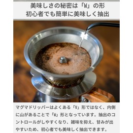 Magma Dripper by Espresso Tokyo Stainless Steel Coffee Dripper W Shape for Everyone to Reproduce Top Barista Flavors for 1-3 Cups MagMa Dripper