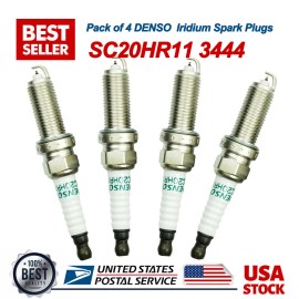 Original OEM Pack of 4 DENSO SC20HR11 3444 Spark Plugs Fit For Toyota Lexus 90919-01253 OEM