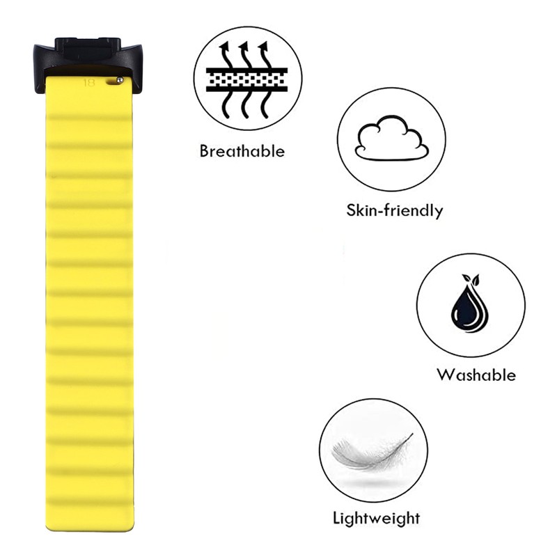Magnetic Watch Strap Replacement Skin Friendly Soft Comfortable Lightweight Silicone