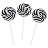 BLACK SWIRL LOLLIPOPS - 24 SUCKERS INDIVIDUALLY WRAPPED - 2