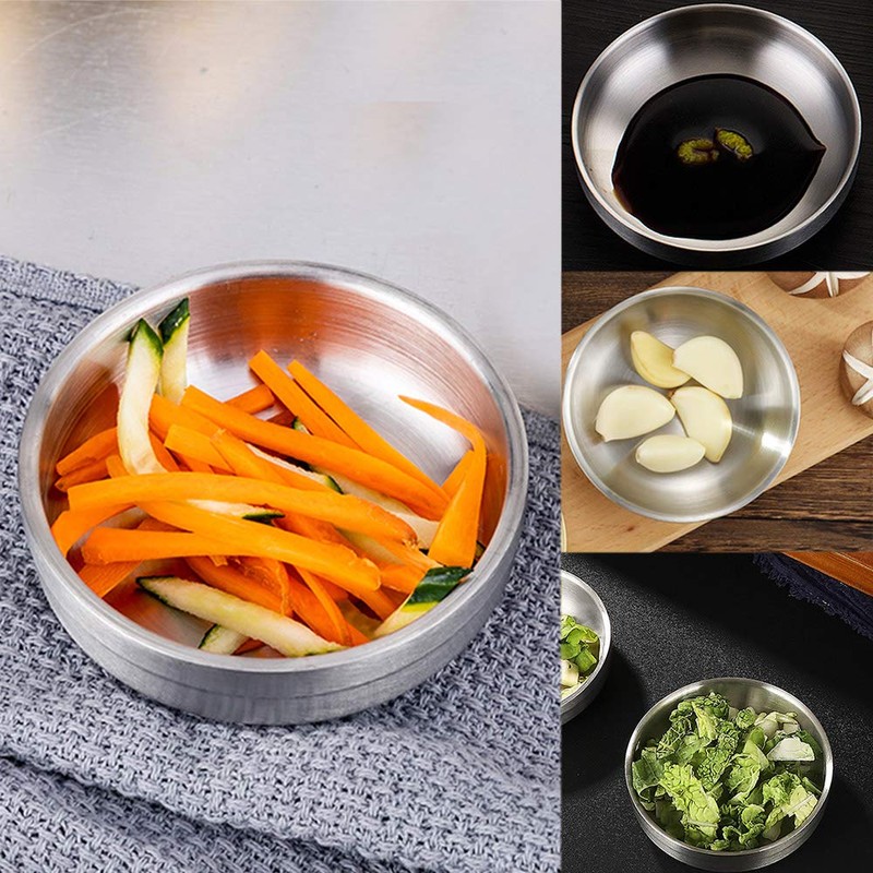 N A Dishes, Small Stainless Steel Pinch Bowl, Sushi Dipping