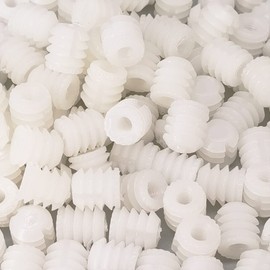 Alamic Plastic Dowel Plastic Hinge Dowel Inserts 0.34"x0.39" Cabinet Door Hinge Dowels 100 Pack