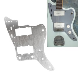 Electric Guitar Pickguard, 13 Holes Scratch Plate Pick Guards for Classic Vibe Guitar, Vintage Guitar Part, Aluminium Alloy Shell (Oxidized Silver)