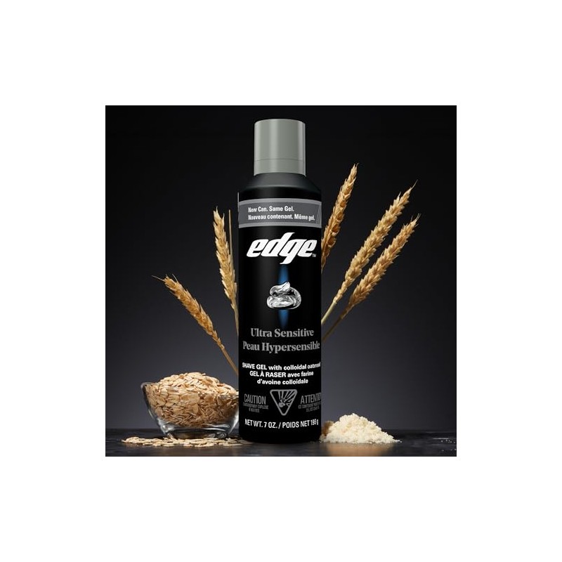Edge Shave - Gel de afeitar, Ultra Sensitive, Pacquete 6