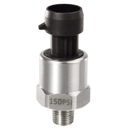 AUTEX 150 Psi Pressure Transducer/Sender/Sensor with Connector Harness 0-150 Psi Stainless Steel 1/8”-27 NPT Pressure Transducer Sensor Compatible with Oil, Fuel, Air, Water