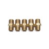 LTWFITTING Brass Fittings Double Nipple with Hexagonal 1/4 Inch Female