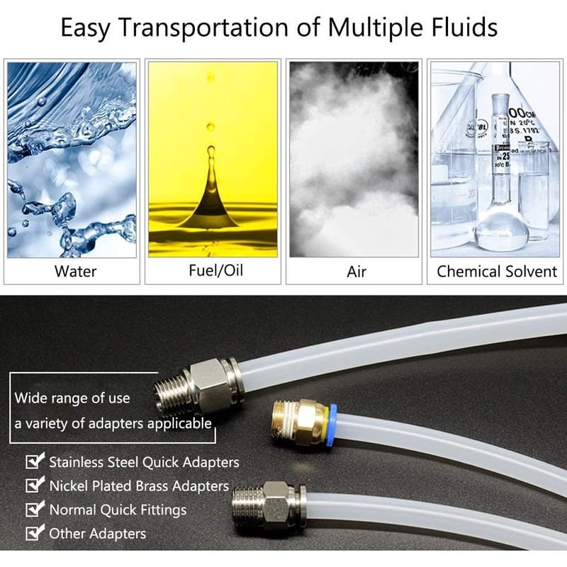 10M Pneumatic Tubing Pipe PU Polyurethane Tube Air Compressor Hose