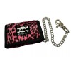 FUNK PLUS Leopard Print Fabric Bike Chain Wallet With Keychain