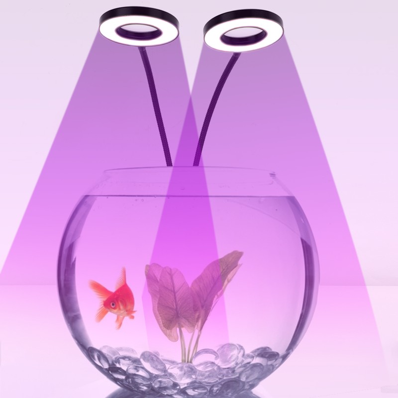 18w 2 Head Timing USB LED Grow Light with Clip