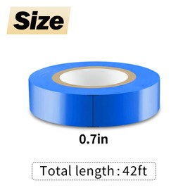Duccinp Blue Electrical Tape, Flame Retardant Indoor Outdoor Waterproof High Temperature Resistance Electric Tape for Most Domestic, Commercial, and Industrial environments, 18 mm X 13 m, 10 Rolls