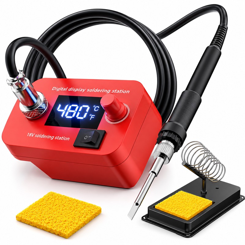 Cordless Soldering Iron Station for Electronics Repair – Digital Temperature