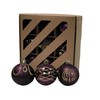 9 decorated plum christmas baubles - purple plum baubles christmas