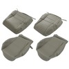 ANTUKO Leather Seat Cover Gray Driver Passenger Bottom Top Replacement